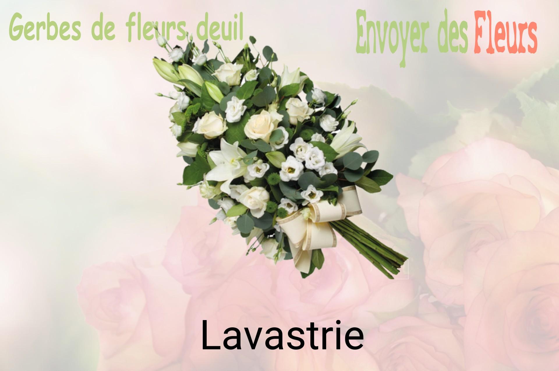 Gerbe de fleurs de deuil livrée à Lavastrie